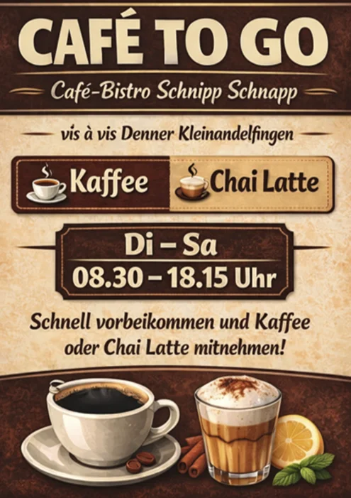 Ist Café-Time im Café Schnipp Schnapp in Kleinandelfingen.